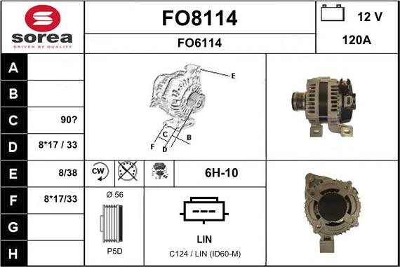 SNRA FO8114 - Генератор autocars.com.ua