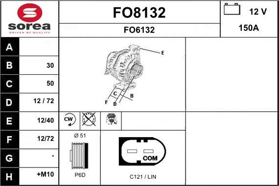 SNRA FO8132 - Генератор autocars.com.ua