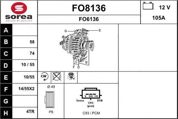 SNRA FO8136 - Генератор autodnr.net