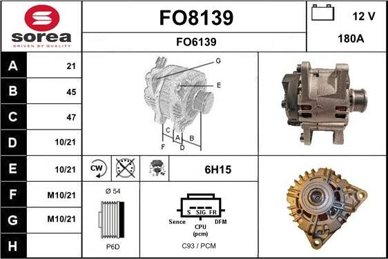SNRA FO8139 - Генератор autocars.com.ua