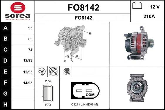 SNRA FO8142 - Генератор autocars.com.ua