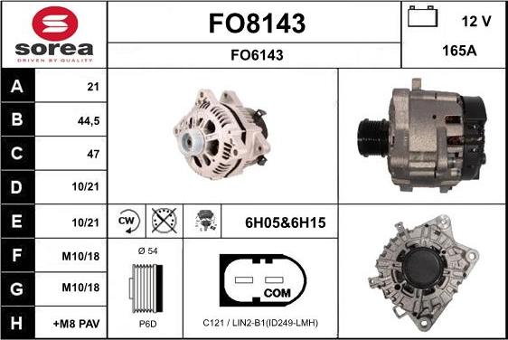 SNRA FO8143 - Генератор avtokuzovplus.com.ua