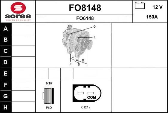 SNRA FO8148 - Генератор autocars.com.ua