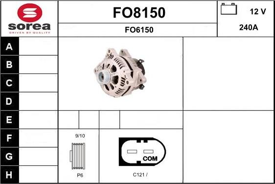 SNRA FO8150 - Генератор autocars.com.ua