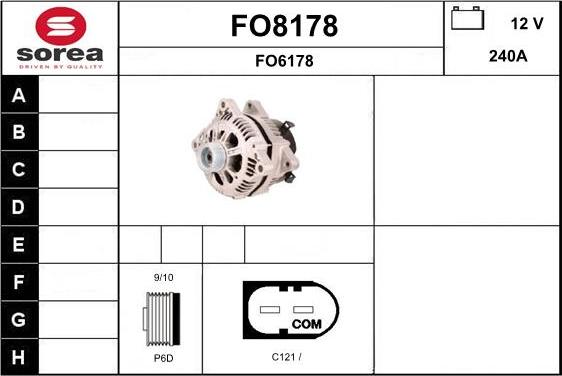 SNRA FO8178 - Генератор avtokuzovplus.com.ua