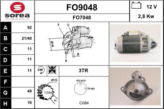 SNRA FO9048 - Стартер avtokuzovplus.com.ua