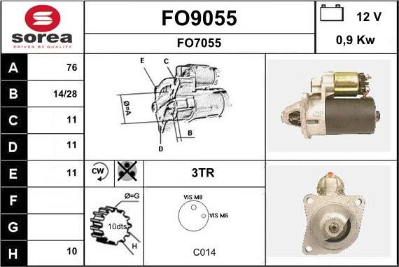 SNRA FO9055 - Стартер avtokuzovplus.com.ua