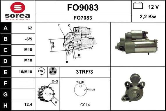 SNRA FO9083 - Стартер avtokuzovplus.com.ua