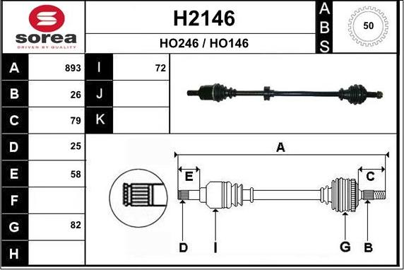 SNRA H2146 - Приводний вал autocars.com.ua