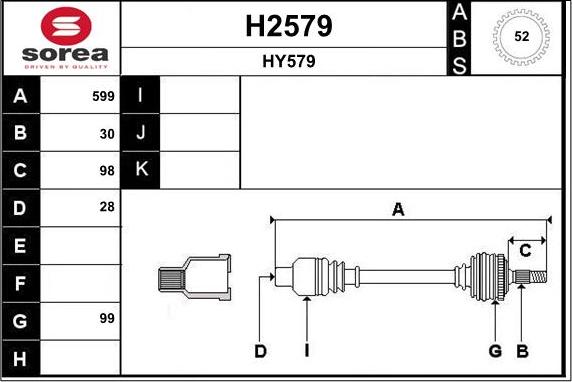 SNRA H2579 - Приводной вал autodnr.net