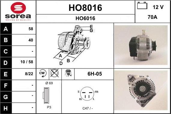 SNRA HO8016 - Генератор autodnr.net