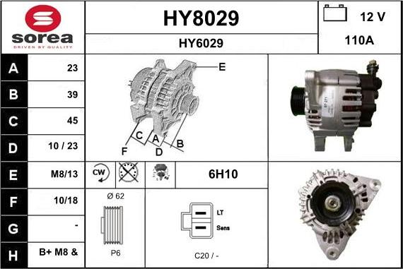 SNRA HY8029 - Генератор avtokuzovplus.com.ua