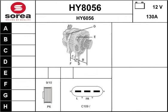 SNRA HY8056 - Генератор autocars.com.ua