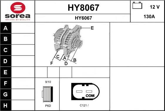 SNRA HY8067 - Генератор autocars.com.ua