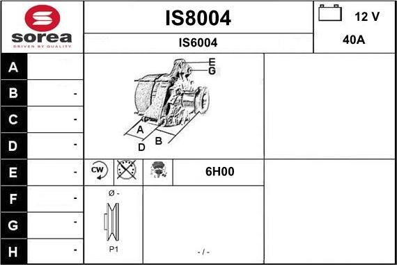 SNRA IS8004 - Генератор autocars.com.ua