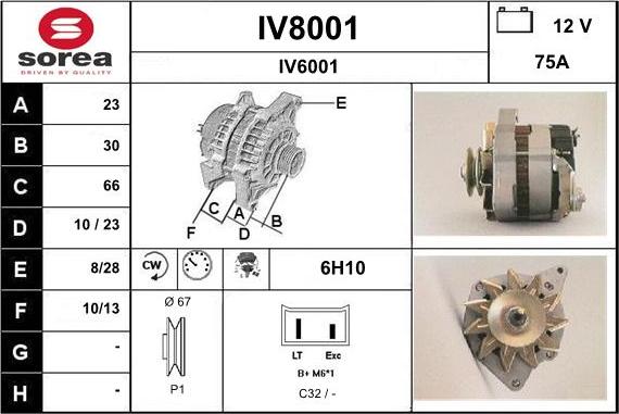 SNRA IV8001 - Генератор autocars.com.ua