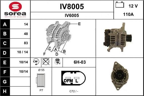 SNRA IV8005 - Генератор autocars.com.ua