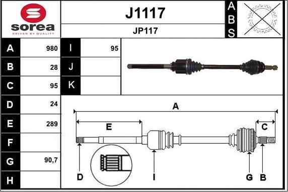 SNRA J1117 - Приводной вал autodnr.net