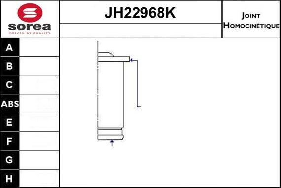 SNRA JH22968K - Шарнирный комплект, ШРУС, приводной вал avtokuzovplus.com.ua