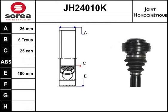 SNRA JH24010K - Шарнирный комплект, ШРУС, приводной вал autodnr.net