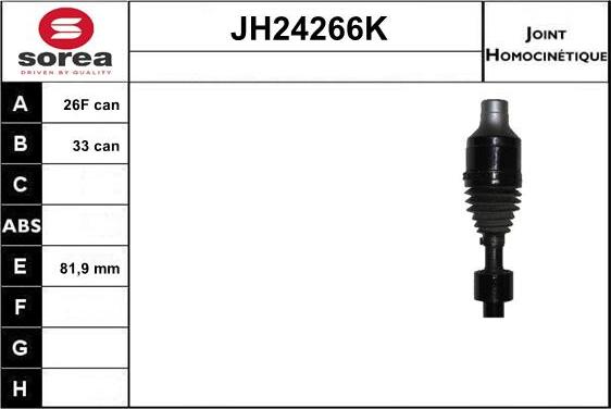 SNRA JH24266K - Шарнірний комплект, ШРУС, приводний вал autocars.com.ua