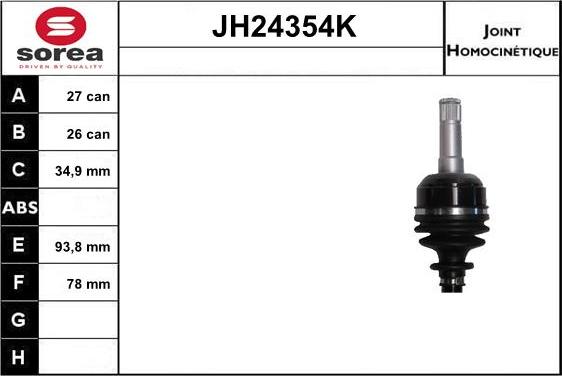 SNRA JH24354K - Шарнирный комплект, ШРУС, приводной вал autodnr.net
