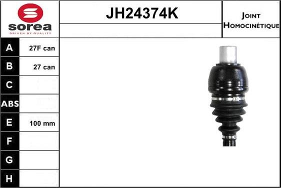 SNRA JH24374K - Шарнирный комплект, ШРУС, приводной вал autodnr.net
