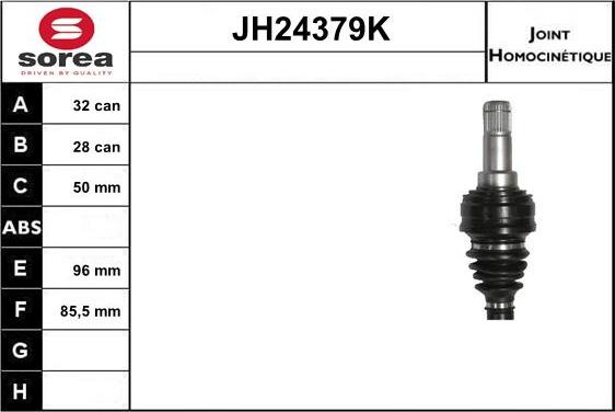 SNRA JH24379K - Шарнирный комплект, ШРУС, приводной вал avtokuzovplus.com.ua