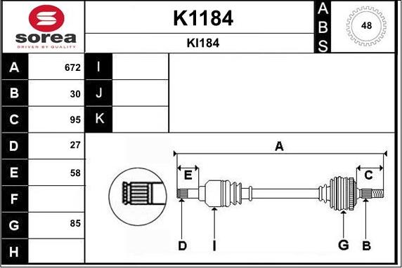 SNRA K1184 - Приводной вал avtokuzovplus.com.ua