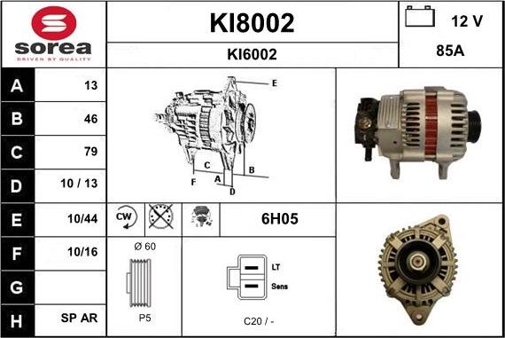 SNRA KI8002 - Генератор autocars.com.ua