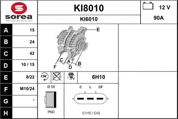 SNRA KI8010 - Генератор autocars.com.ua