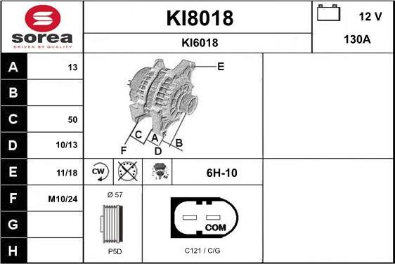 SNRA KI8018 - Генератор autocars.com.ua