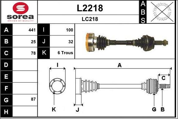 SNRA L2218 - Приводний вал autocars.com.ua