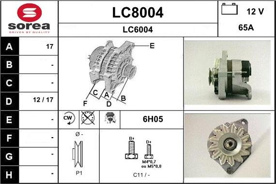 SNRA LC8004 - Генератор avtokuzovplus.com.ua