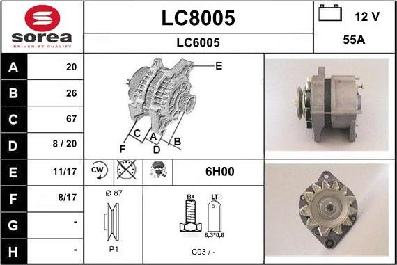 SNRA LC8005 - Генератор avtokuzovplus.com.ua