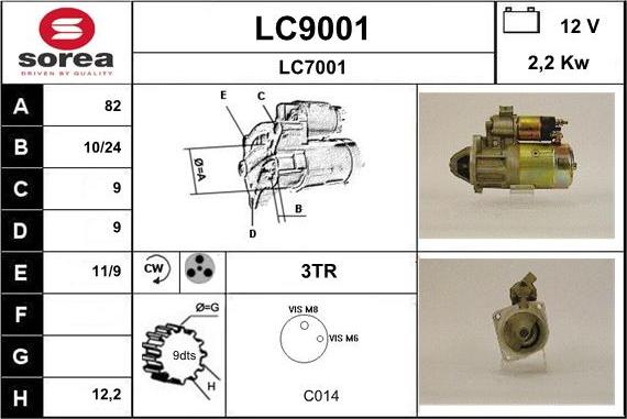 SNRA LC9001 - Стартер autodnr.net