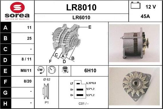 SNRA LR8010 - Генератор autocars.com.ua