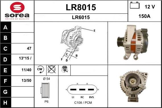 SNRA LR8015 - Генератор autocars.com.ua