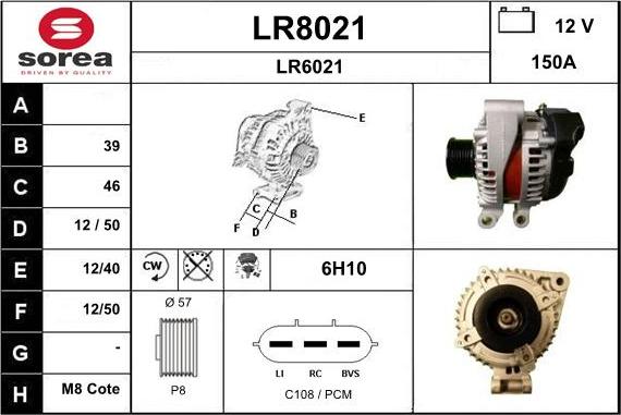 SNRA LR8021 - Генератор autocars.com.ua