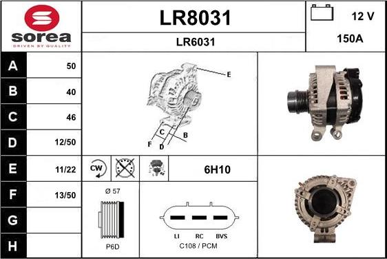 SNRA LR8031 - Генератор autocars.com.ua