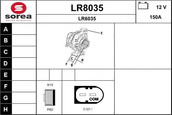 SNRA LR8035 - Генератор avtokuzovplus.com.ua