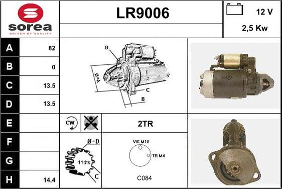 SNRA LR9006 - Стартер autocars.com.ua