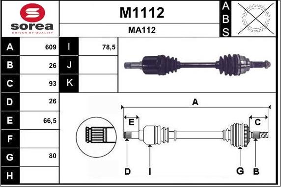 SNRA M1112 - Приводной вал avtokuzovplus.com.ua