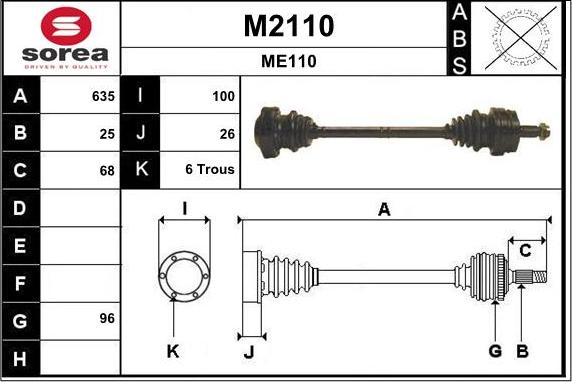 SNRA M2110 - Приводной вал autodnr.net