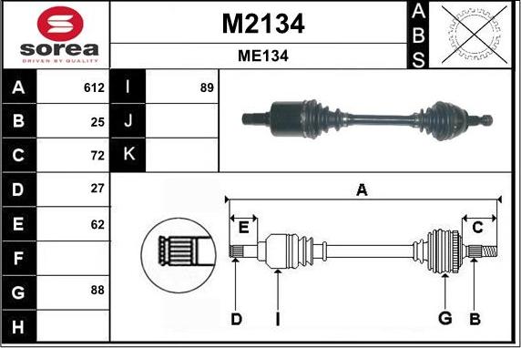 SNRA M2134 - Приводной вал autodnr.net