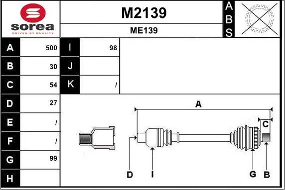 SNRA M2139 - Приводной вал autodnr.net