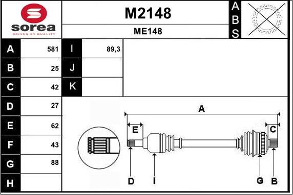 SNRA M2148 - Приводной вал autodnr.net