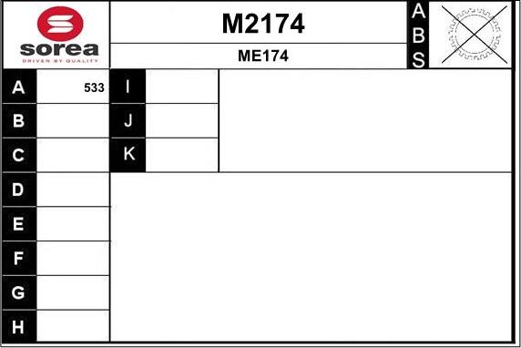 SNRA M2174 - Приводний вал autocars.com.ua