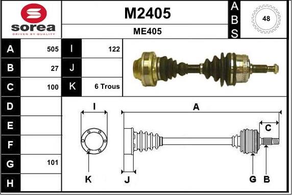 SNRA M2405 - Приводной вал autodnr.net