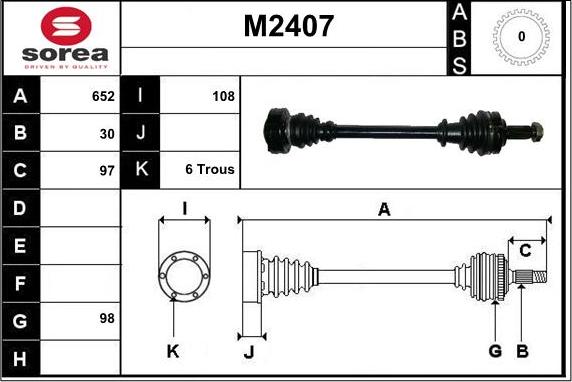 SNRA M2407 - Приводний вал autocars.com.ua